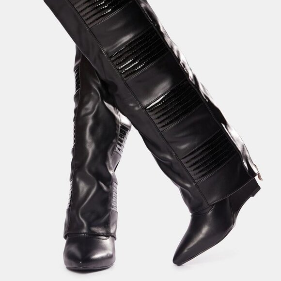 AZALEA WANG THE VICTORIOUS ONE  Wedge Boots ( BRAND NEW !!! ) - Picture 1 of 7
